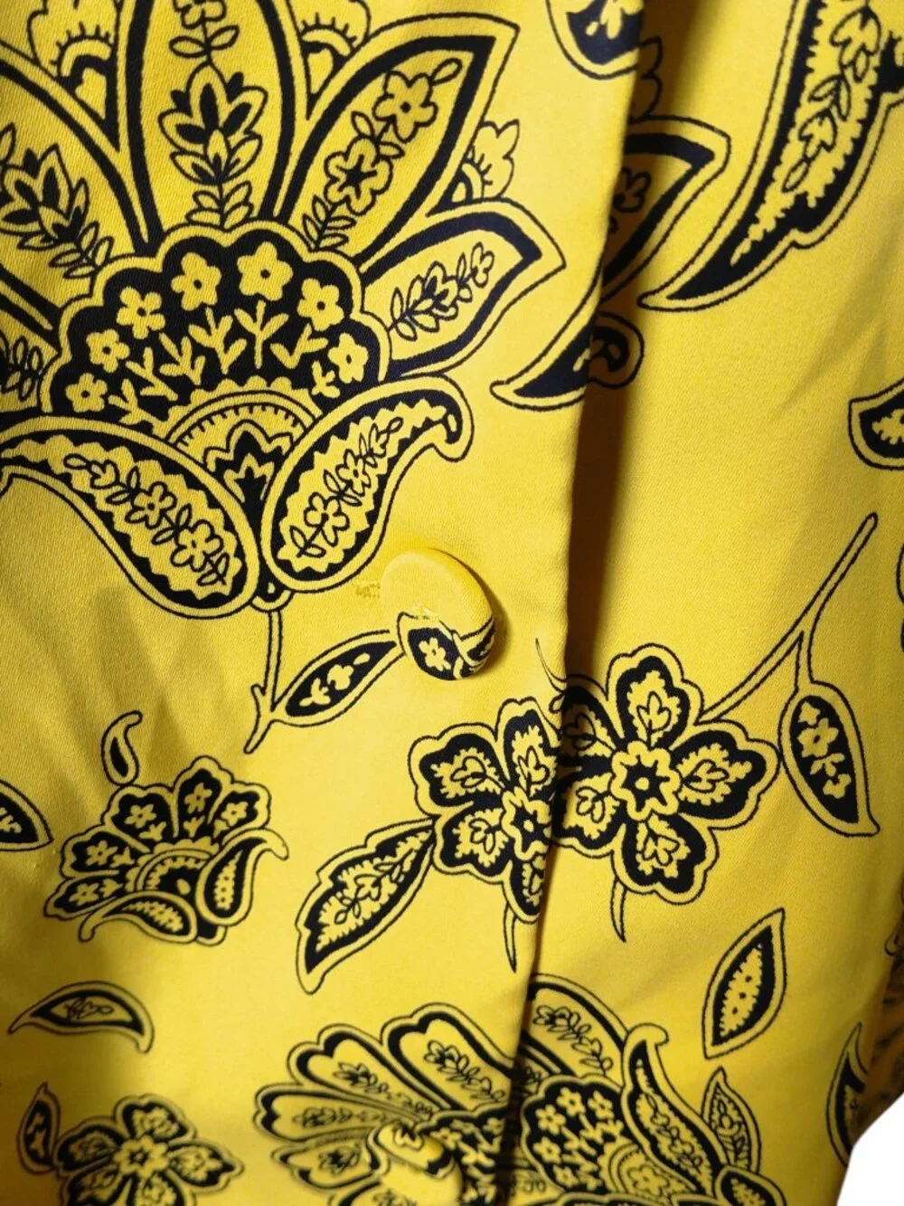 Saunders Collective x RTR Rox Floral Button Front Boxy Top Size 8 Yellow - Picture 4 of 8